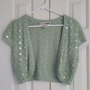Light Blue Sequined Bolero